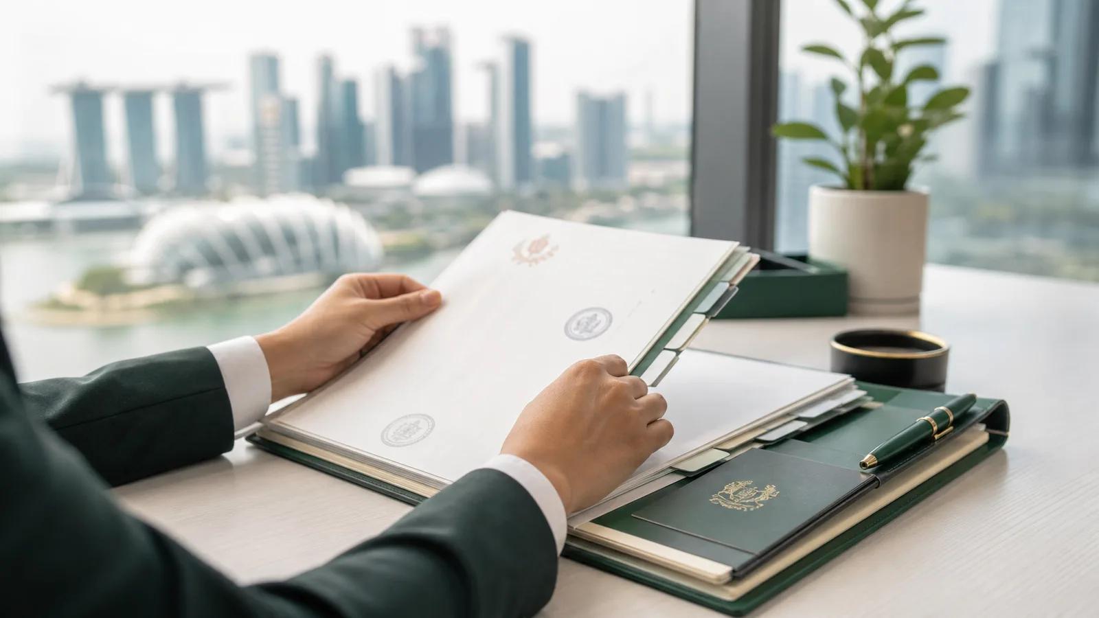 Applicant reviewing Singapore PR application documents to avoid common mistakes