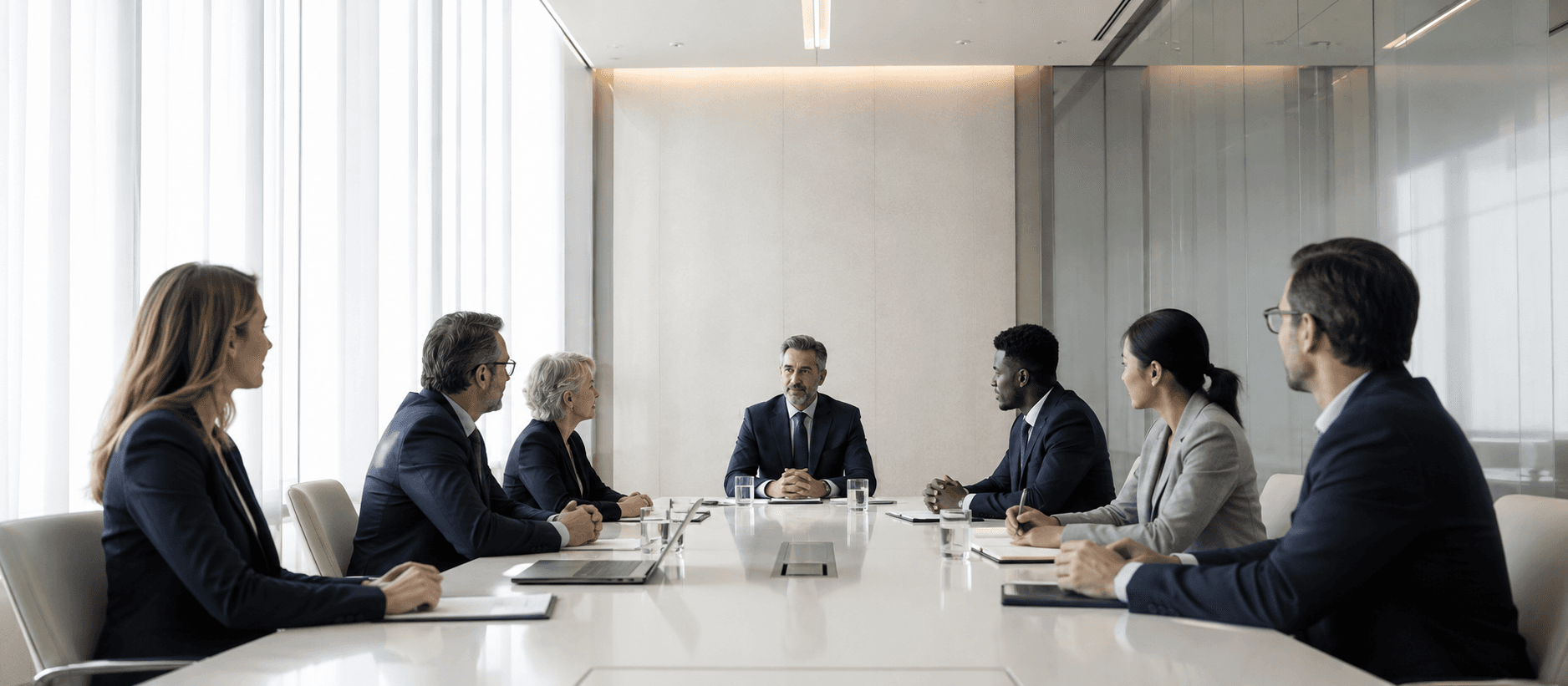 Boardroom of senior executives — Singapore ONE Pass for top global talent